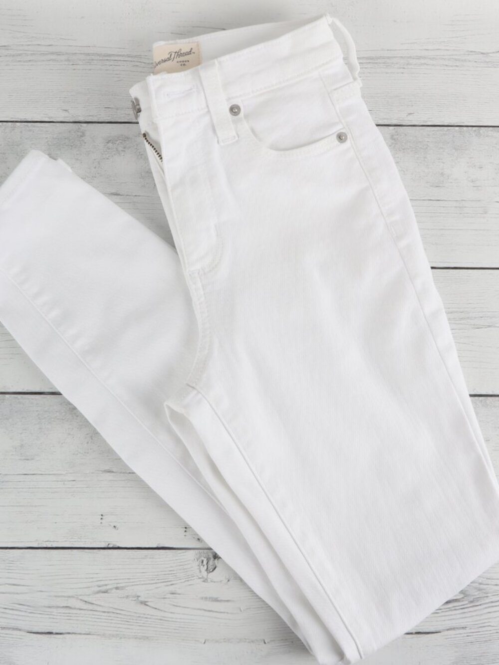 Universal Threads White Stretch Jeans Women's Size O/R